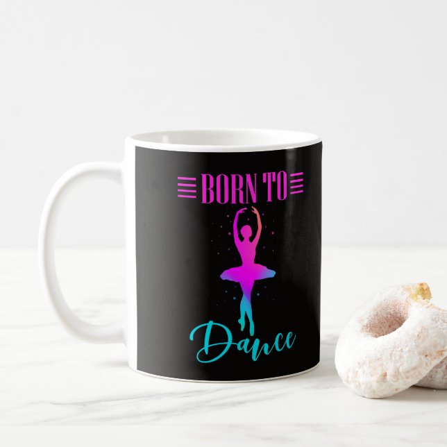 Född i Dance Ballerina Kaffemugg (Med munk)