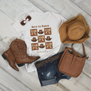 Född i Dance Block Stil Hats Bows T-Shirt