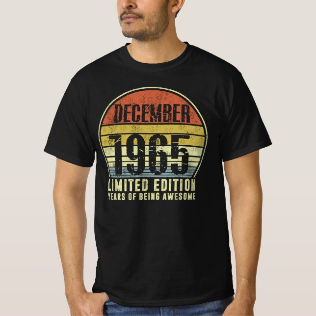 Född i december 1965 Begränsadare upplagan T Shirt (Framsida)