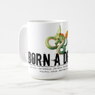 Född i Dragens år Kaffemugg