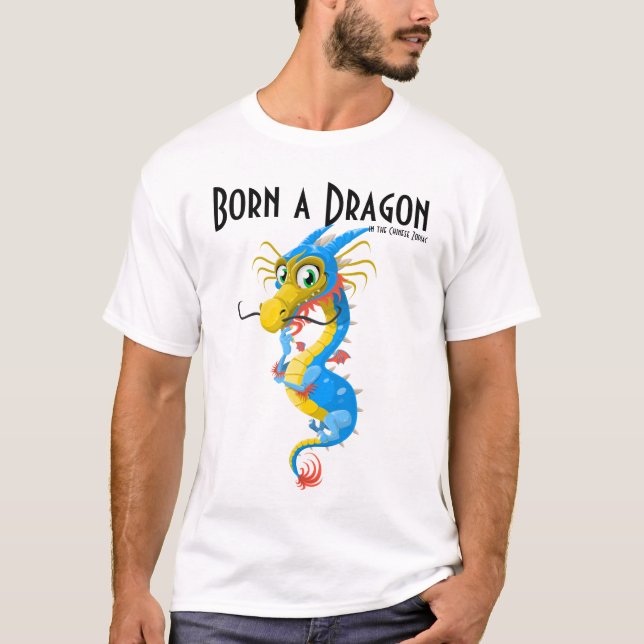 Född i Dragon T-Shirt (Framsida)