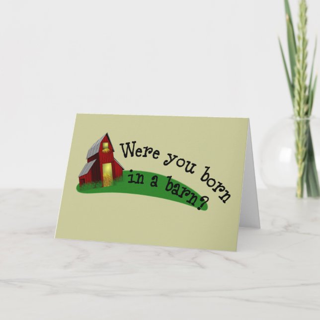 Född i ett Barn Quote Greeting Card Kort (Framsida)