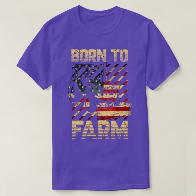 Född i farm2 t shirt (Design framsida)