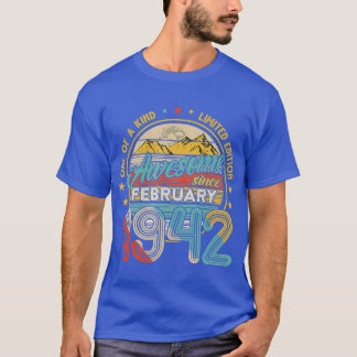 Född i februari 1942 79:e födelsedagen Gift Retro T Shirt