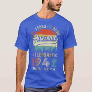 Född i februari 1942 80 födelsedagar 1942 80 år t shirt