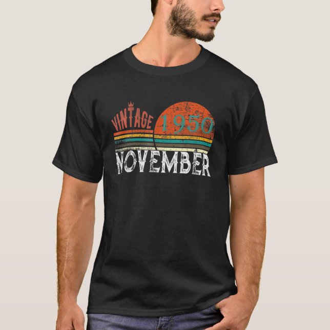 Född i februari 1950 71St Birthday Gift Retro 71 T Shirt (Framsida)