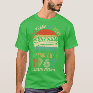 Född i februari 1967 55:e födelsedagen 1967 55 år t shirt