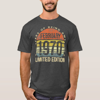 Född i februari 1970 Begränsada utgåvan Bday Gifts T Shirt