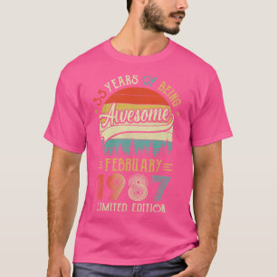 Född i februari 1987 35e födelsedag 1987 35 år t shirt