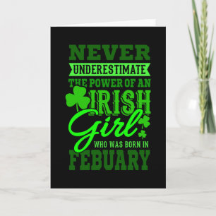 FÖDD I FEBRUARI Birthday Irish Girl Mamma Kort