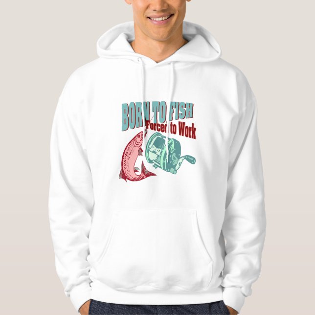 Född i Fish Hoodie Sweatshirt (Framsida)