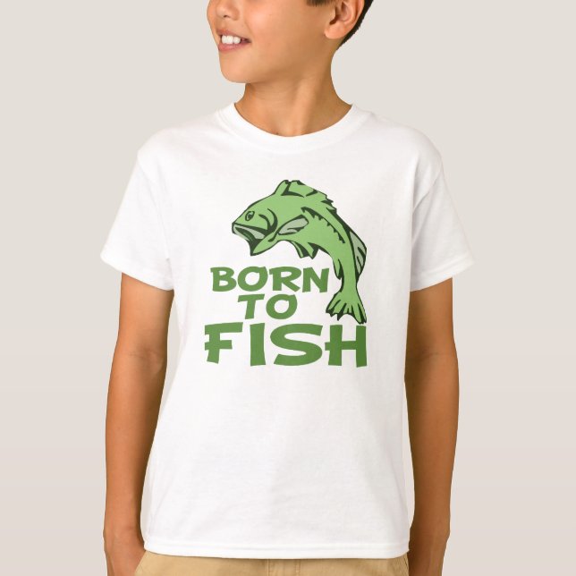 Född i fisk för Bass T Shirt (Framsida)