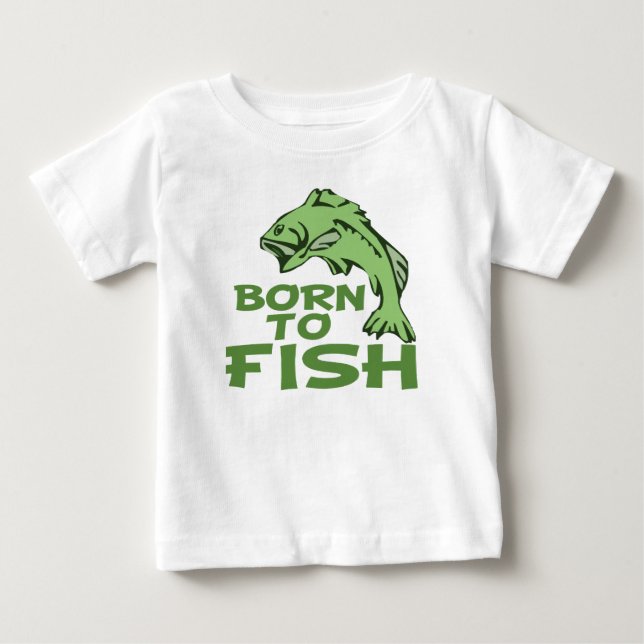 Född i fisk för Bass Tee (Framsida)