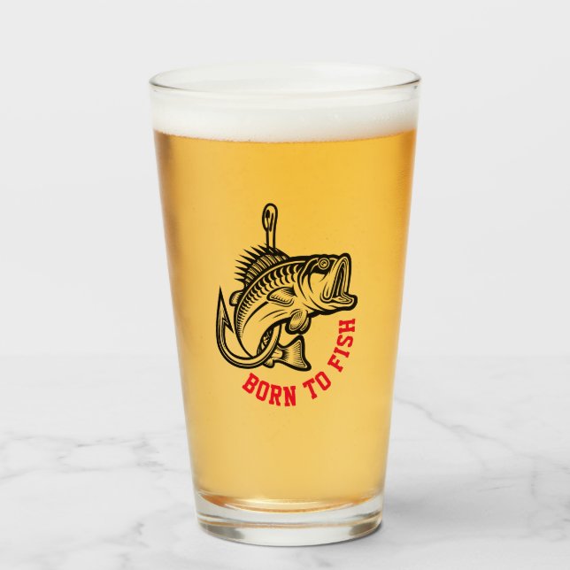 Född i fisk glaskopp (Framsida fylld)