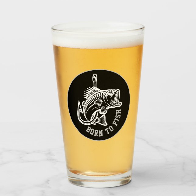 Född i fisk glaskopp (Framsida fylld)