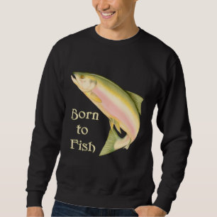 Född i fisk lång ärmad tröja