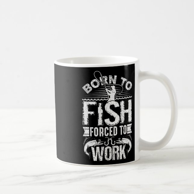 Född i fisk men tvingad att arbeta med en lönsam f kaffemugg (Höger)