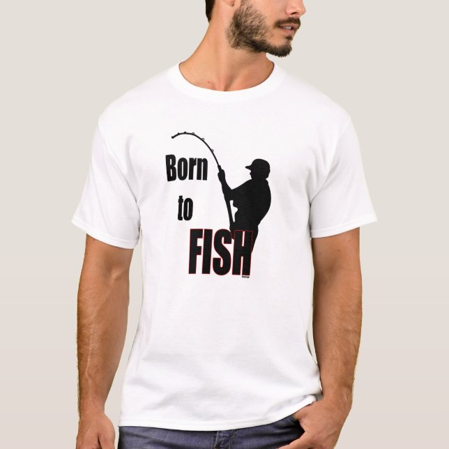 Född i fisk t-shirt (Framsida)