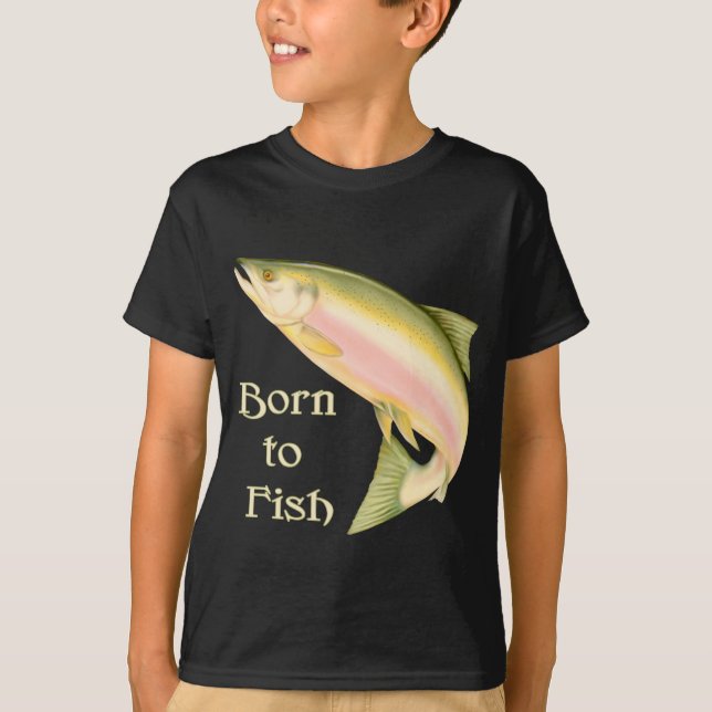 Född i fisk t-shirt (Framsida)