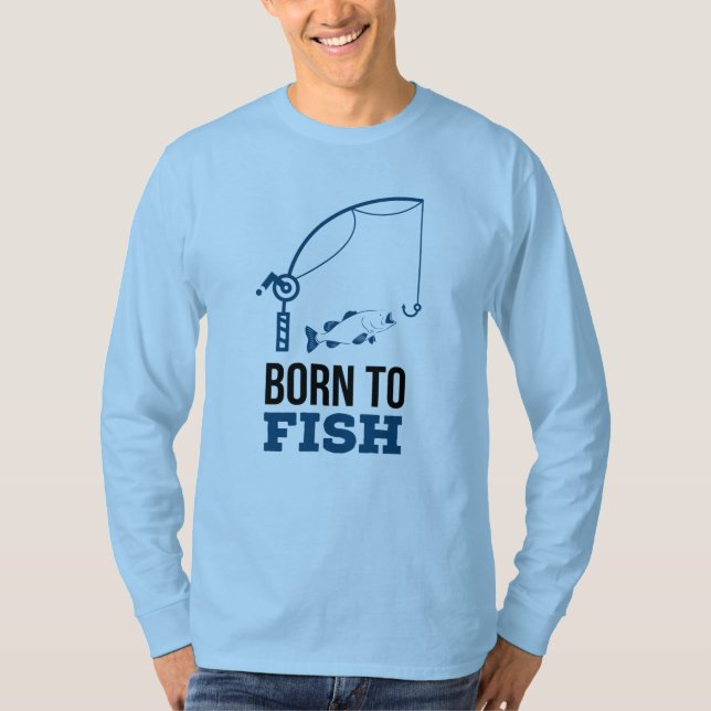 Född i fisk t shirt (Framsida)
