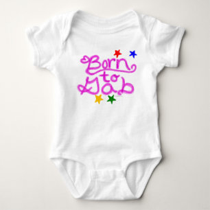 Född i Gab Stars Rosa Heart Flicka T Shirt