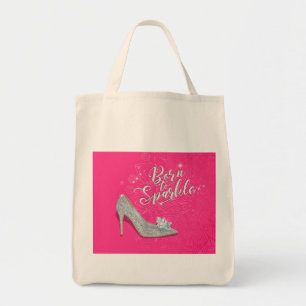 Född i Gnistra Cinderella Slipper Shoe Glitter Tygkasse