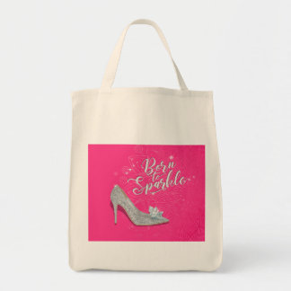 Född i Gnistra Cinderella Slipper Shoe Glitter Tygkasse