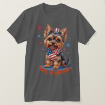 Född i Gnistra - Cute Yorkie 4 juli Patrioti