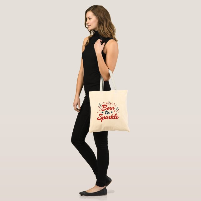Född i Gnistra USA Tote Bag Tygkasse (Fram (modell))