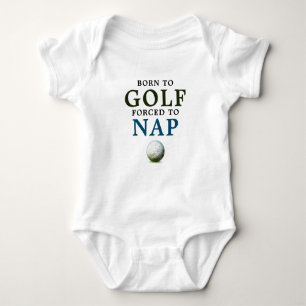 Född i Golf Forced to Nap Funny Golf T Shirt