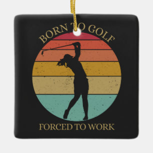 Född i golf tvingad att arbeta julgransprydnad keramik