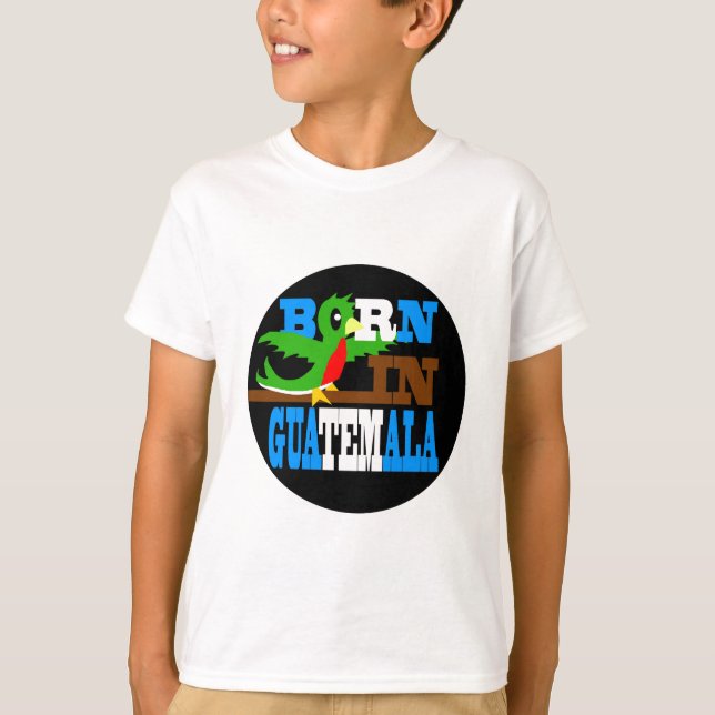 född i guatemala-runda tee (Framsida)