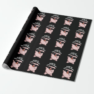 Född i Ham Jive Baby Funny Gris Pun Mörk BG Presentpapper