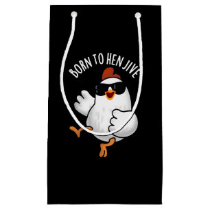 Född i Hen Jive Funny Chicken Pun Mörk BG