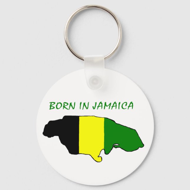 Född i Jamaica Keychain Nyckelring (Framsida)