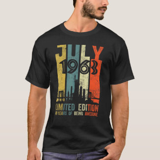 Född i juli 1963 60:e födelsedagen t shirt