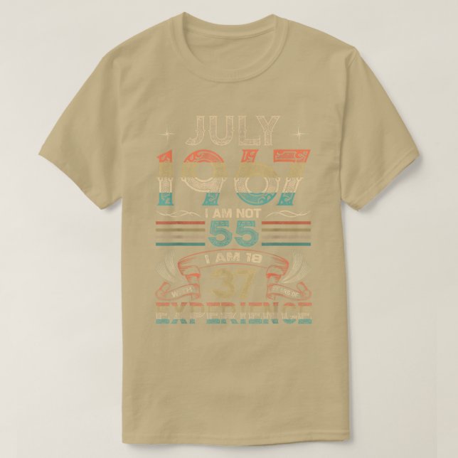 Född i juli 1967 55 år 1967 55 år t shirt (Design framsida)