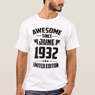 Född i juni 1932 89 år av Fantastisk Limite T Shirt