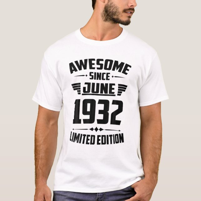 Född i juni 1932 89 år av Fantastisk Limite T Shirt (Framsida)