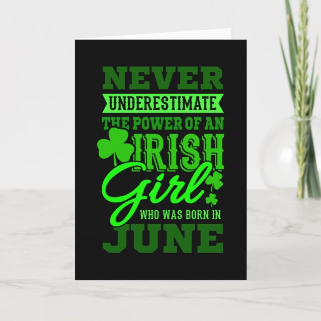 FÖDD I JUNI Birthday Irish Women Mamma Kort (Framsida)