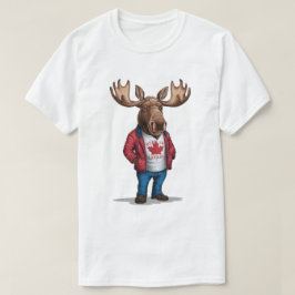Född i Kanada Moose Patriotic T Shirt