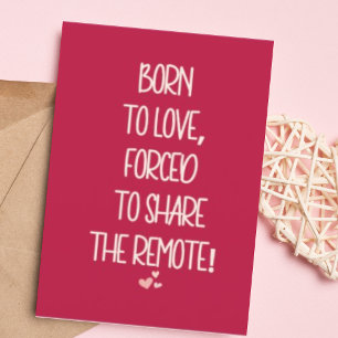 Född i Kärlek Funny Cute Valentines day Helgkort