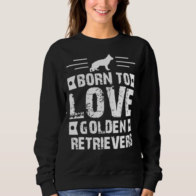 Född i Kärlek Golden Retrievers T Shirt (Framsida)