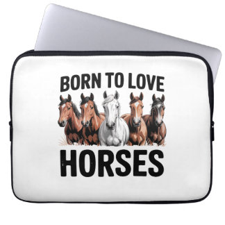Född i Kärlek Horses Laptop Fodral
