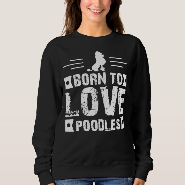 Född i Kärlek Pudel T Shirt (Framsida)