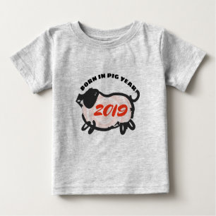 Född i kinesiska Gris-året 2019 Baby Tee