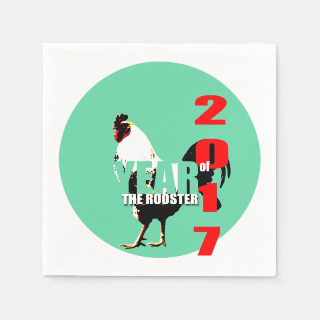 Född i kinesiska Tupp År 2017 Födelsedag PPN Pappersservett (Framsidan)