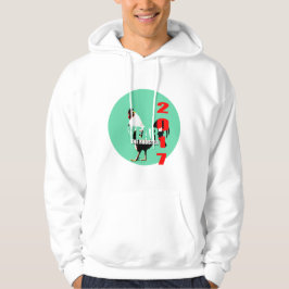 Född i kinesiska Tupp År 2017 på födelsedagen Hood Sweatshirt Med Luva