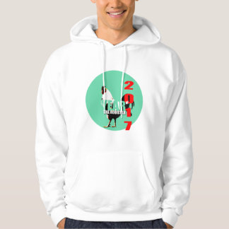 Född i kinesiska Tupp År 2017 på födelsedagen Hood Sweatshirt Med Luva
