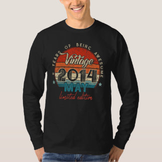 Född i maj 2014 8:e födelsedagen 8 år gammal t shirt